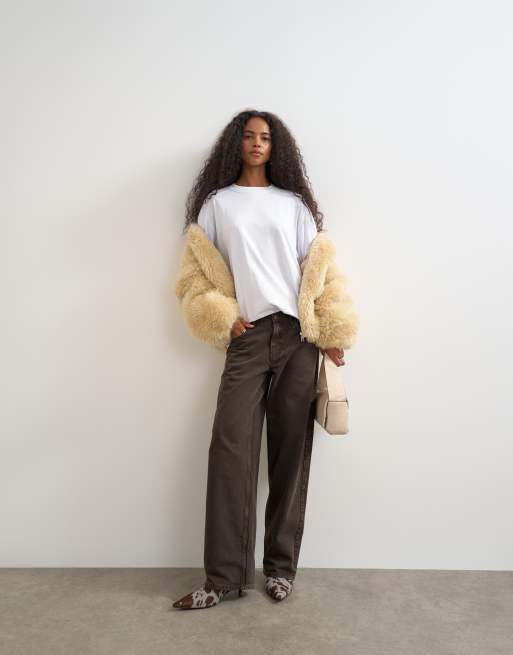 Topshop top skater a maniche lunghe con dettagli di cucitura bianco, 2 di 4