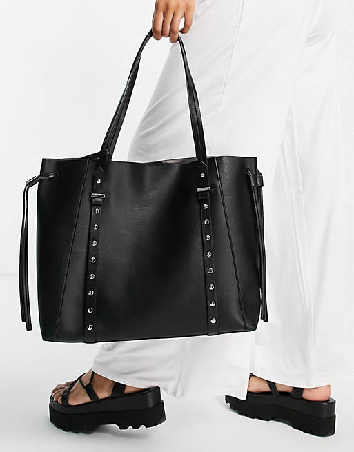 Topshop tote bag in black