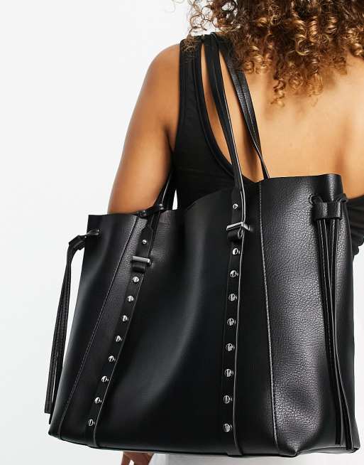 Black studded 2025 bag topshop