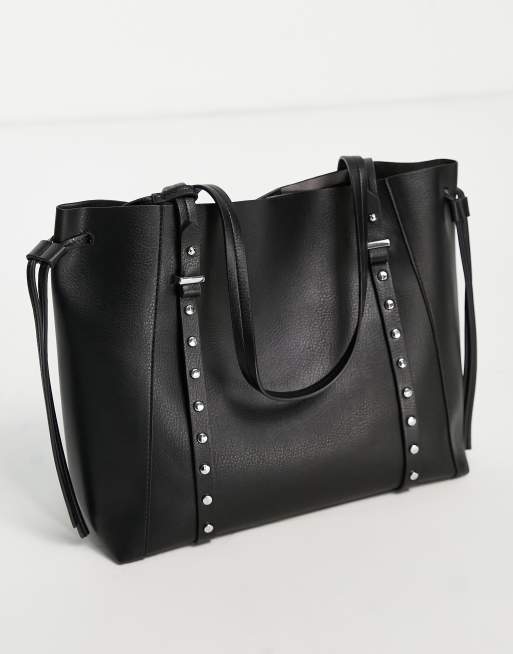 Topshop black studded on sale bag