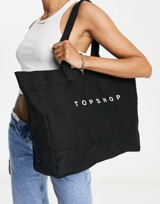 Topshop tote bag in black