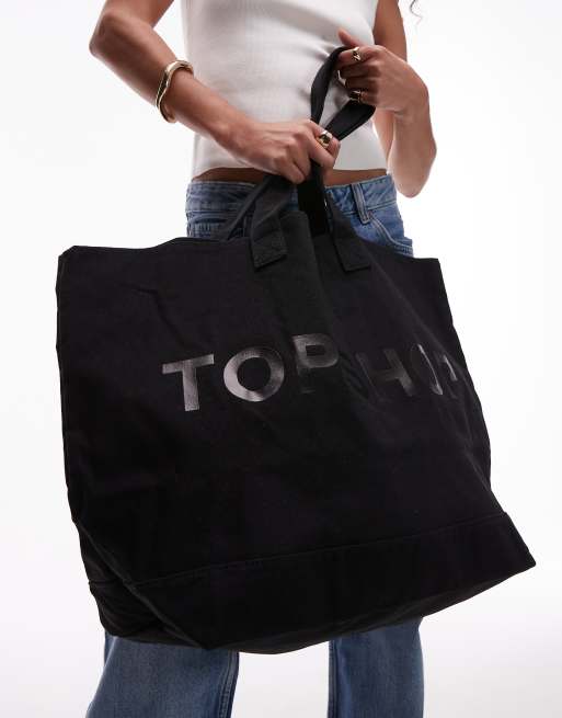 Topshop tote bag in black