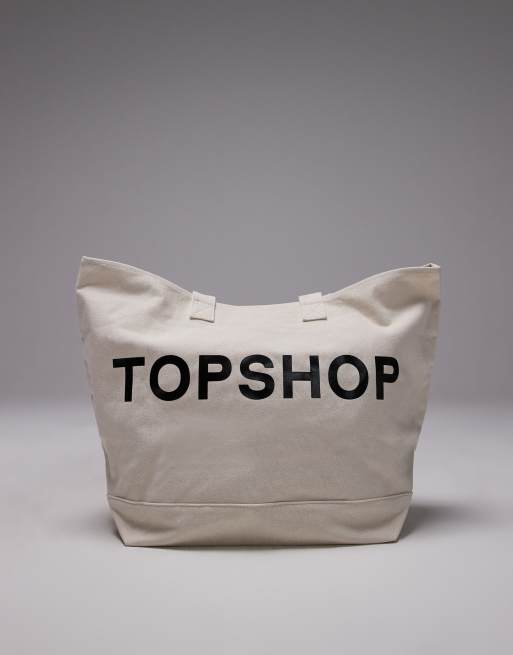 Topshop tote bag in white