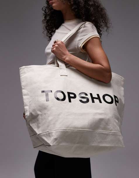 Topshop - Tote tas in wit - view 1