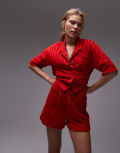 [Topshop] Topshop towelling shorts in red (part of a set) L RED