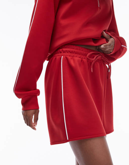 Topshop track shorts in red (part of a set) , 2 of 5