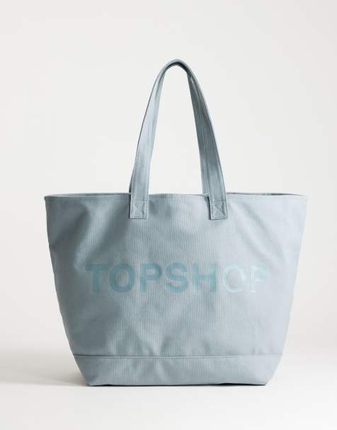 Topshop – Tragetasche aus Canvas in Grau - view 1