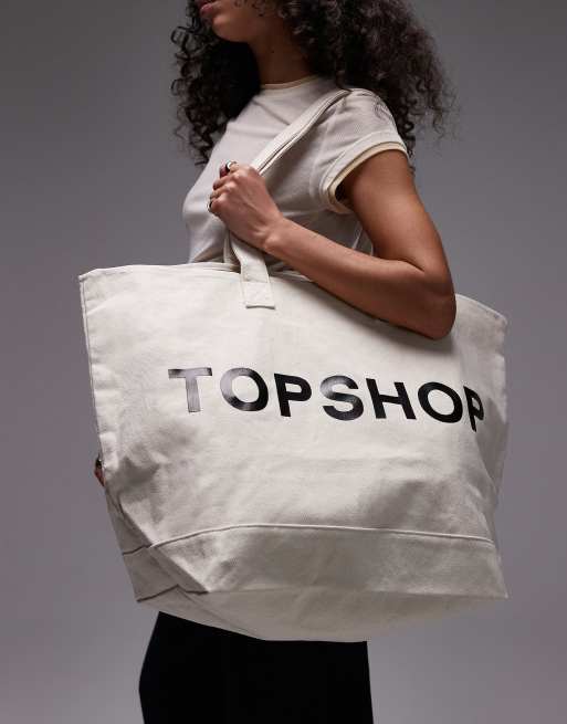 Topshop – Tragetasche in Weiß