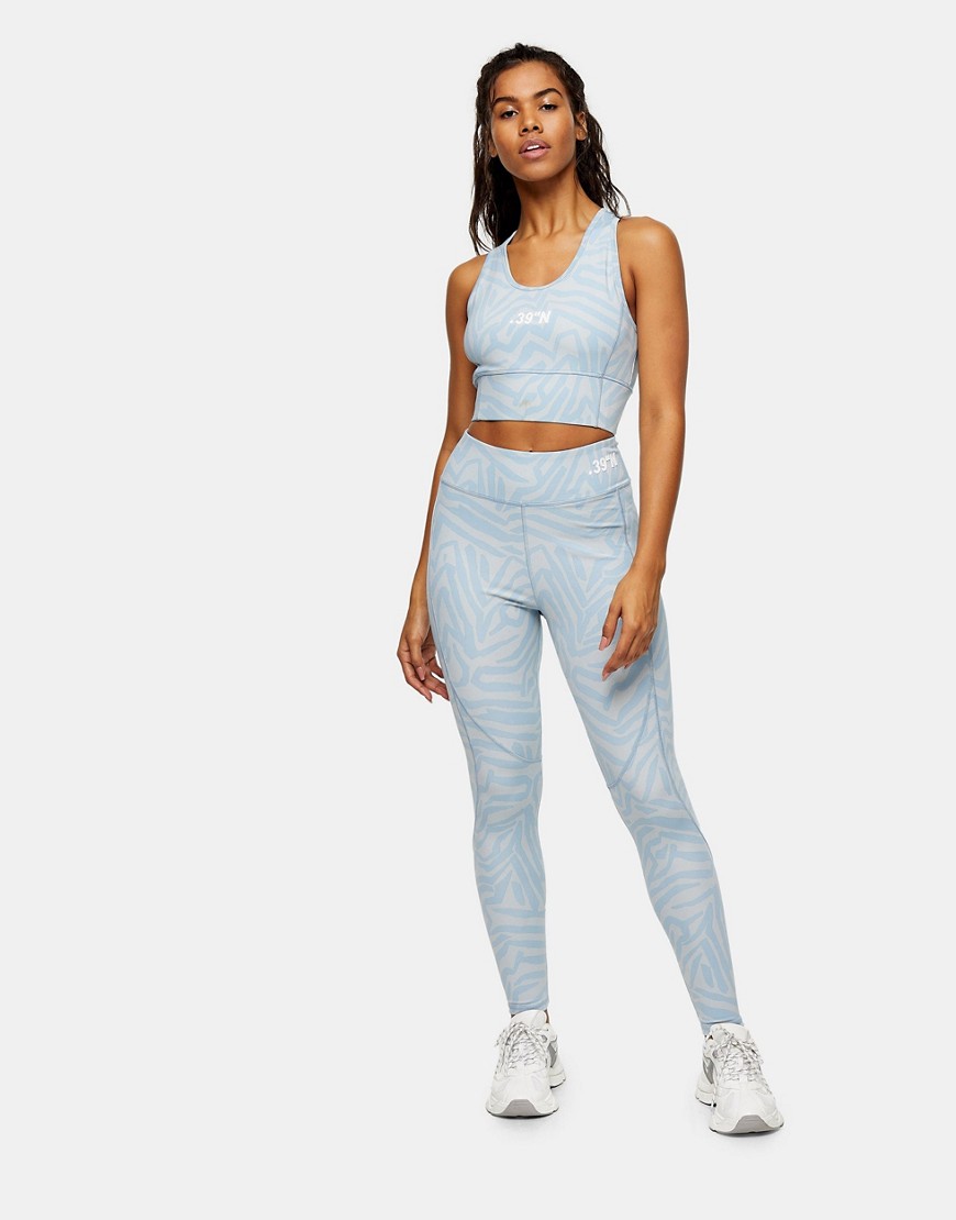 Topshop – Träningskläder – Blåmönstrade leggings-Olika färger