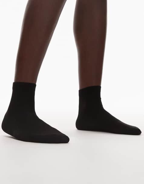 Topshop – Transparente, gerippte Socken in Schwarz - view 1