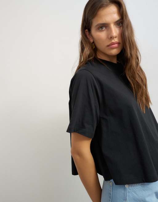 Topshop trapeze tee in black, 2 of 4