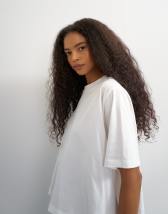 Topshop trapeze tee in ecru