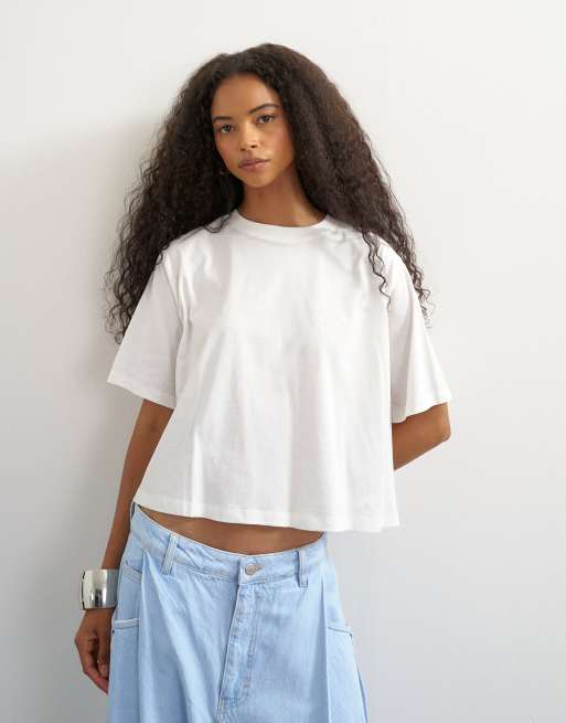 Topshop trapeze tee in ecru, 2 of 4
