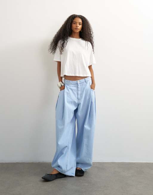 Topshop trapeze tee in ecru, 3 of 4