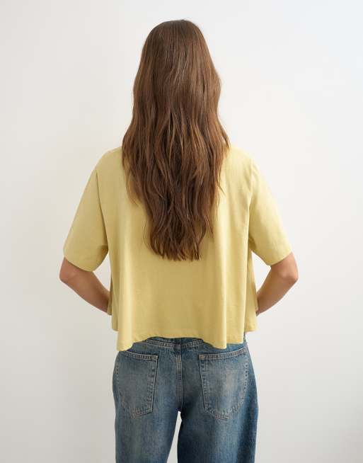 Topshop trapeze tee in yellow, 2 of 4