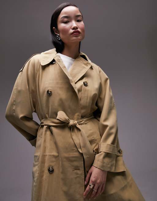 Taupe shop trench coat