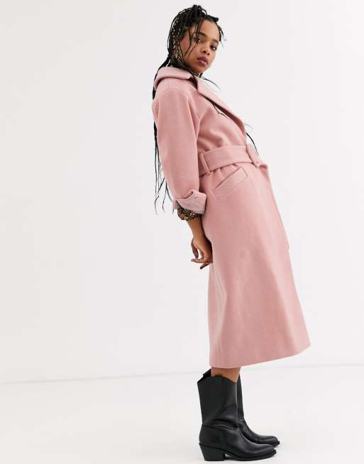 Topshop pink hot sale trench coat