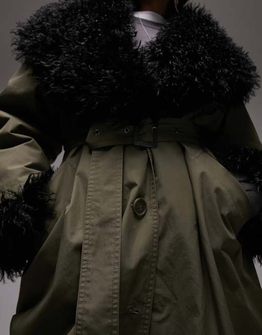 Topshop faux fur coat, Beautiful thick #topshop faux