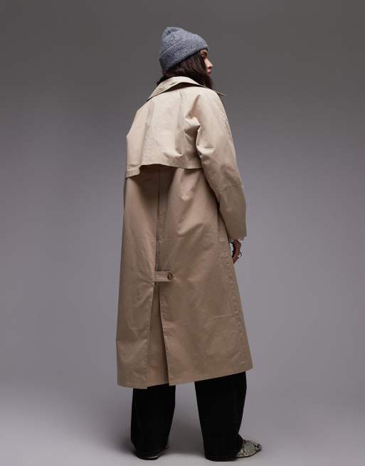 Topshop - Trench color pietra anni '90, 3 di 4