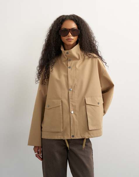 Topshop - trench con bajo abullonado en piedra - view 1