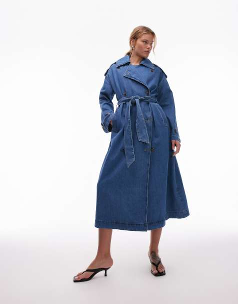 Topshop - Trench in denim blu medio - view 1