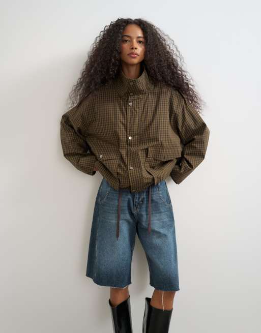 Topshop Trench mit Ballonsaum und Karomuster, 3 von 4