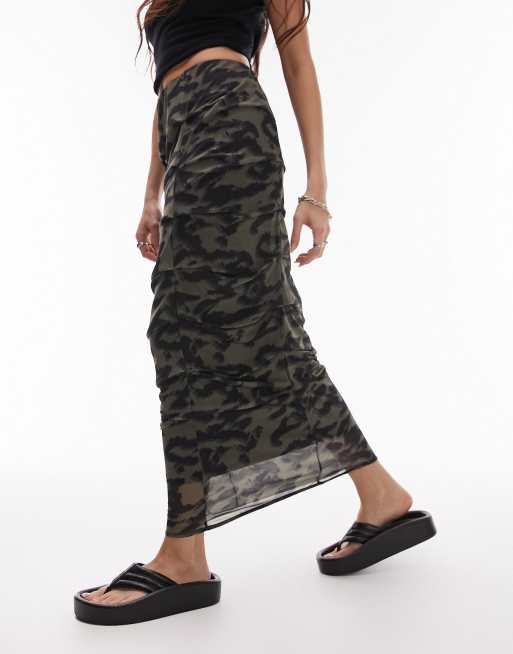 Camouflage skirt shop topshop