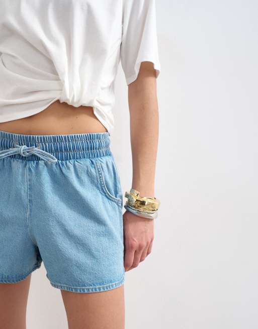 Topshop tuck hem boxy tee in ivory, 2 of 4