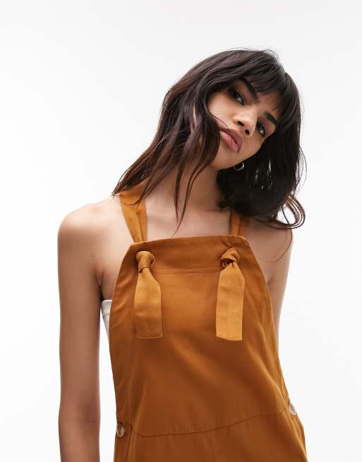 Topshop Tuta jumpsuit casual stile salopette color ruggine ASOS