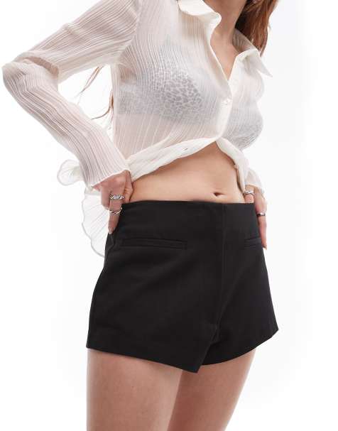 Topshop twill hot pant mini short in back - view 1