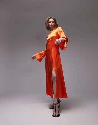 topshop orange slip dress Topshop - Maxi Slip Dress - Women - Viscose - 8 US