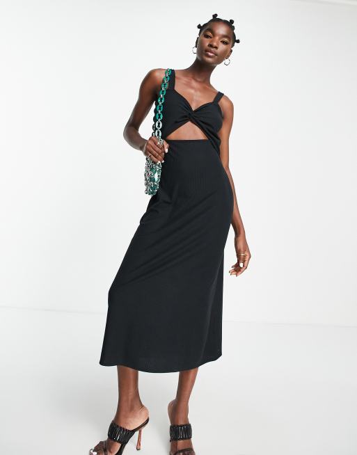 ASOS Edition Twist Front Cami Midi Dress