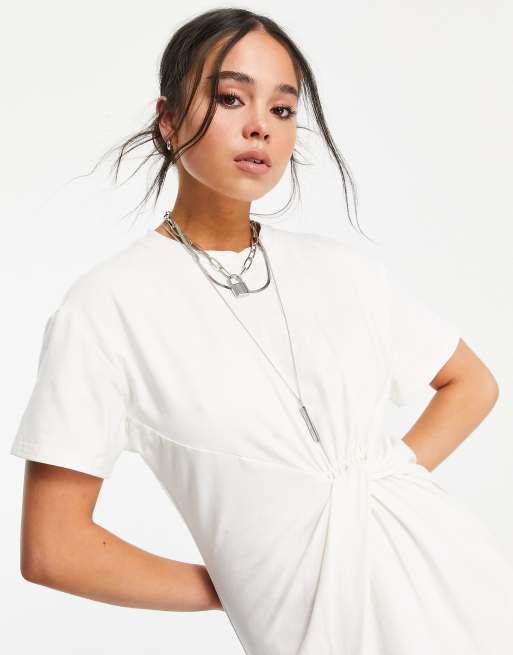 Topshop white 2025 shirt dress