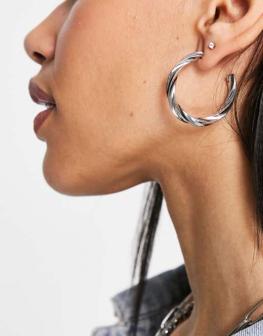 Silver on sale earrings topshop