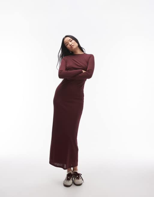 Midaxi long sleeve dress sales