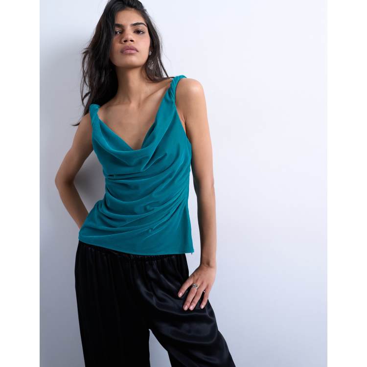 【新品】VELOUR SHOULDER RIBBON CAMISOLE TOPS 208304430-1-teal?$n_750w$&wid=