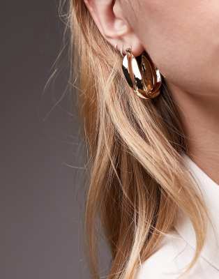 Topshop gold hoop earrings sales