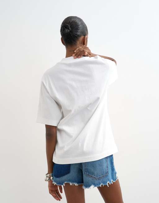 Topshop twisted tuck tee in white, 2 of 4