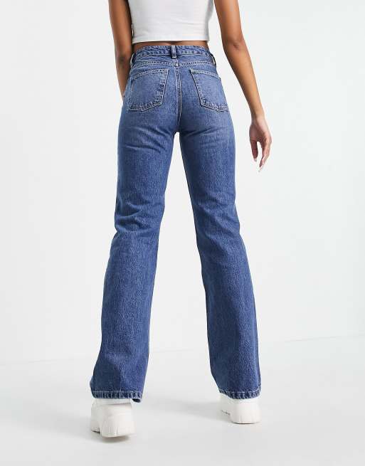 Topshop - Two - Jean évasé rigide - Bleu moyen, 2 de 4