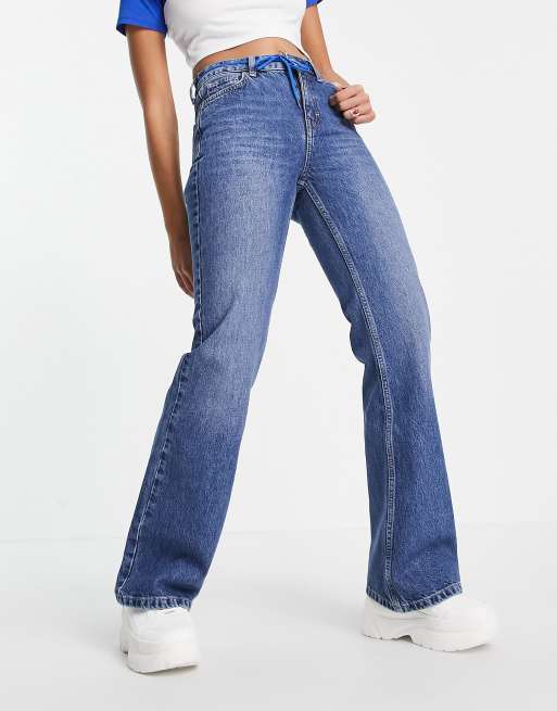 Relaxed Fit Rigid Flared Jeans