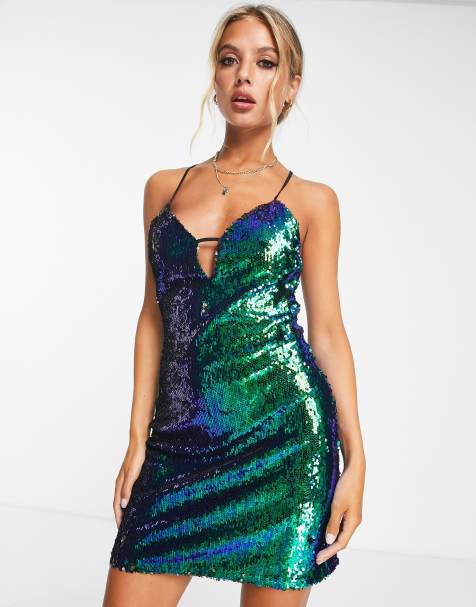 Blue Sequin Dresses