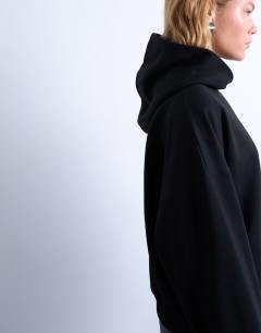 Model wearing Ultimate hoodie in black