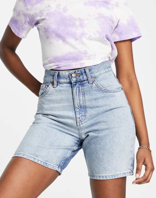 Topshop ultimate jean short in bleach 