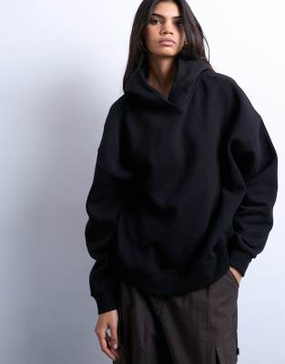 Topshop - Ultimate - Kapuzenpullover in Schwarz