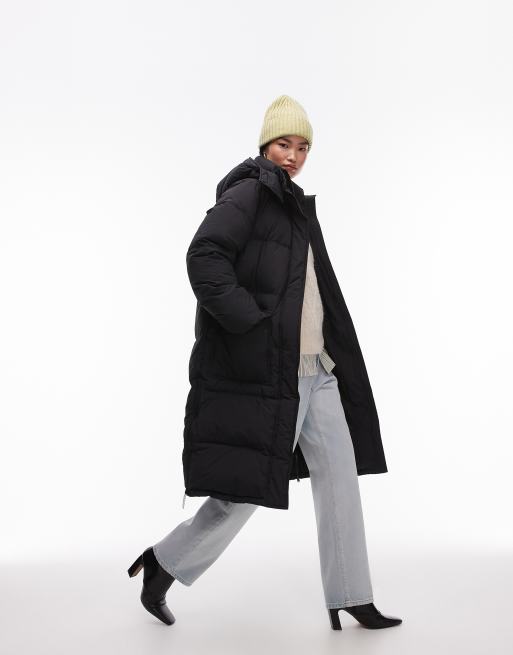 Black puffer coat topshop on sale