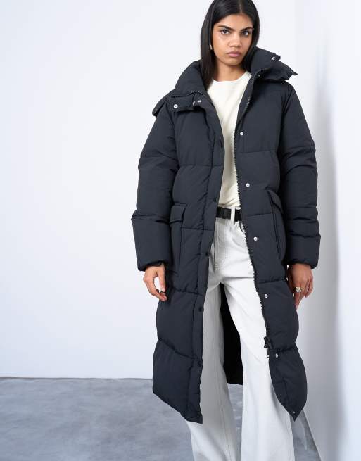 Topshop - Ultimate - Piumino taglio lungo nero