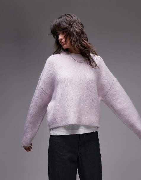 Topshop - Ultimate - Pull décontracté en maille duveteuse - Lilas - view 1