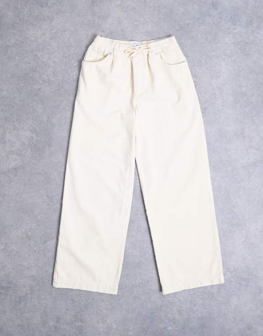 Topshop ultimate pull-on wide leg pants in ecru, 6 of 7