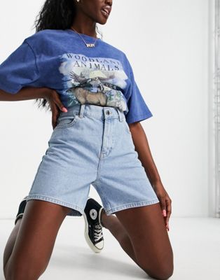 Femme Topshop - Ultimate - Short en jean délavé