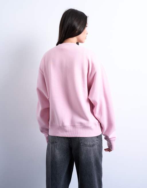 Topshop ultimate sweat in pink, 3 of 4